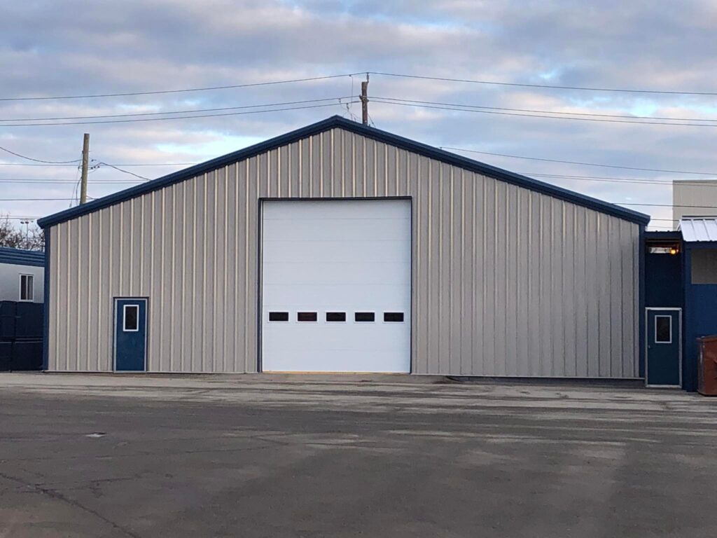 finished steel building