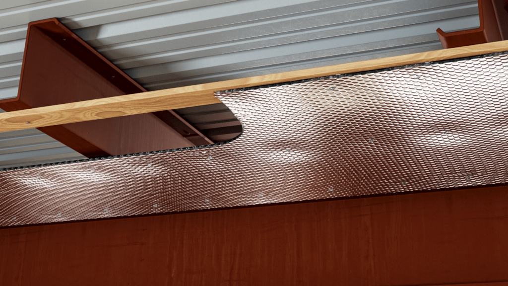 Reflective insulation for construction steel building