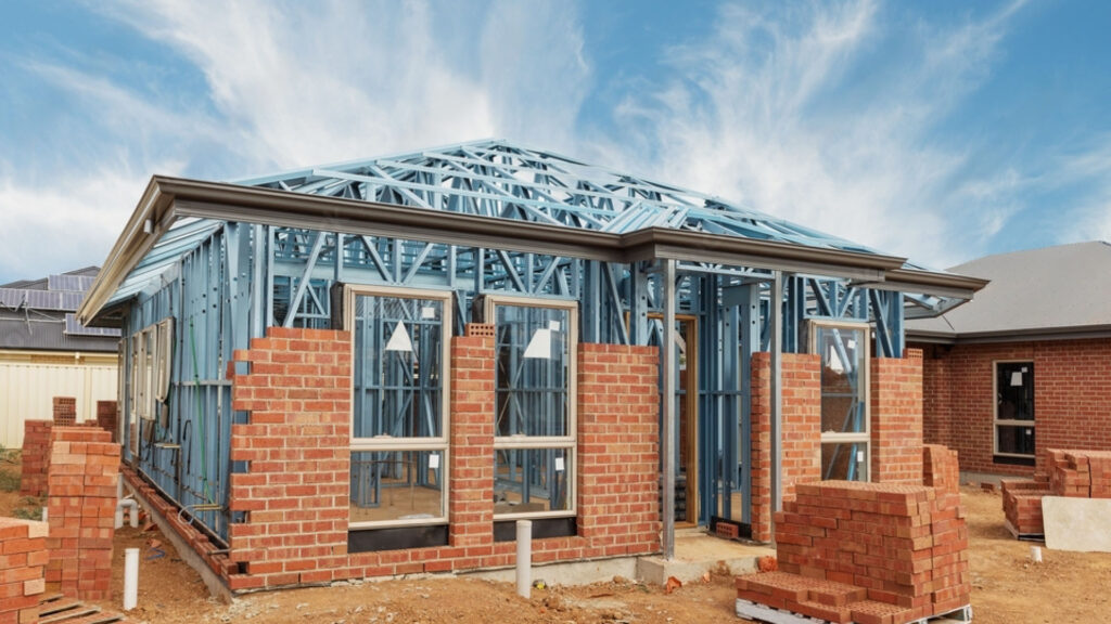 Desgined house with steel building